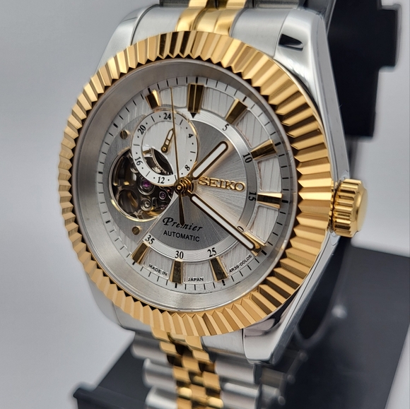New Seiko Mod 36mm Automatic Open Heart Watch - Picture 1 of 7